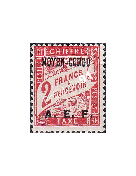 Moyen-Congo, Timbre-Taxe n° 10 charnière, timbres colonies françaises