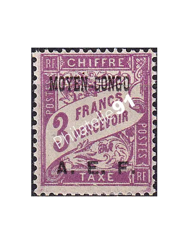 Moyen-Congo, Timbre-Taxe n° 11 charnière, timbres colonies françaises