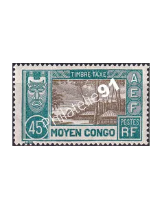 Moyen-Congo, Timbre-Taxe n° 17 charnière, timbres colonies françaises
