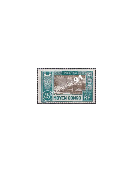 Moyen-Congo, Timbre-Taxe n° 17 charnière, timbres colonies françaises