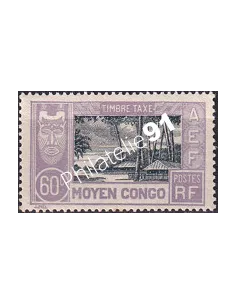 Moyen-Congo, Timbre-Taxe n° 19 charnière, timbres colonies françaises
