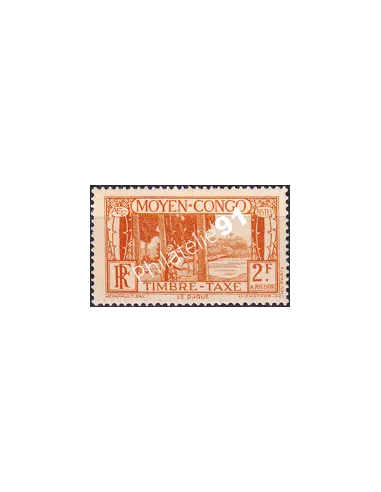 Moyen-Congo, Timbre-Taxe n° 32 charnière, timbres colonies françaises