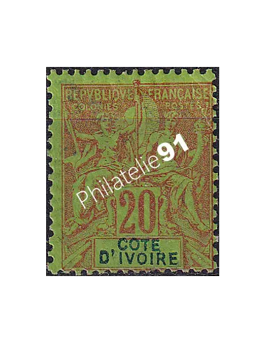 Cote d'Ivoire, n° 7 charnière, Timbres colonies françaises