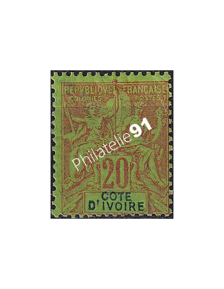 Cote d'Ivoire, n° 7 charnière, Timbres colonies françaises