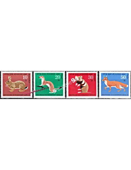 Timbre de BERLIN - n°  267 à 270 - Thématique: Animaux Sauvages