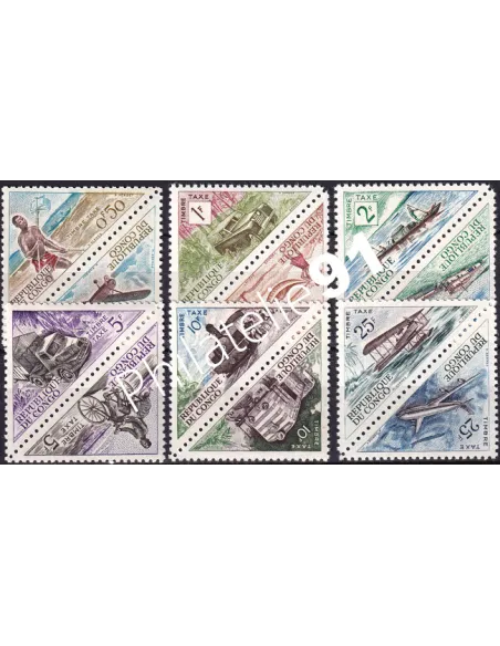 Congo, Timbres-Taxe n° 34 à 45, collection timbres Colonies françaises
