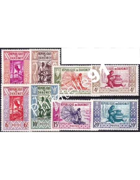 Dahomey, n° 159 à 166, collection timbres Colonies françaises