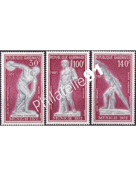 Gabon, PA n° 129 à 131, collection timbres Colonies françaises