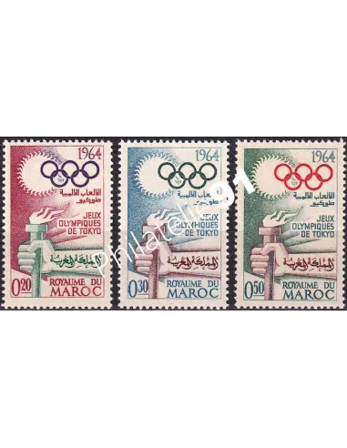 Maroc, n° 476 à 478, collection timbres Colonies françaises