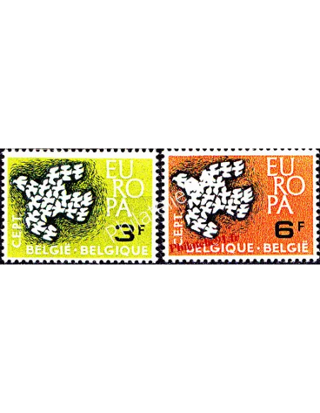 BELGIQUE - n° 1193 à 1194 - EUROPA 1961