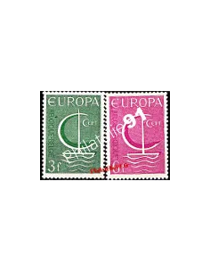 Timbres de BELGIQUE n° 1389 à 1390 - EUROPA 1966
