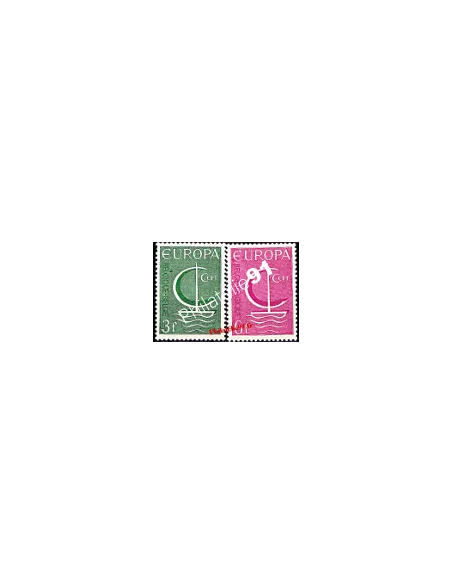 Timbres de BELGIQUE n° 1389 à 1390 - EUROPA 1966