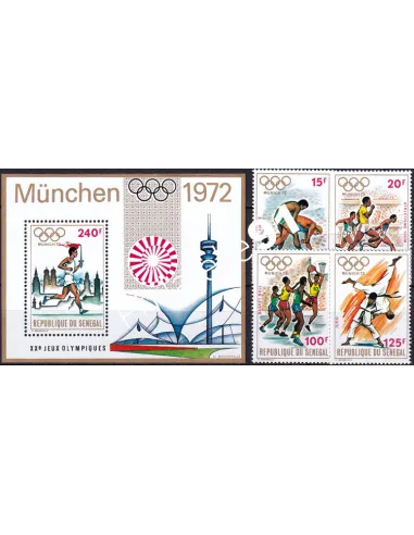 Sénégal, n° 368 à 371 + BF n° 10, collection timbres Colonies