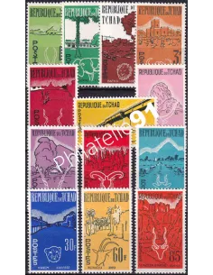 Tchad, n° 66 à 78, collection timbres Colonies françaises