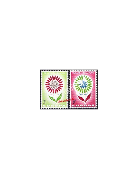 Timbres de BELGIQUE n° 1298 à 1299 - EUROPA 1964
