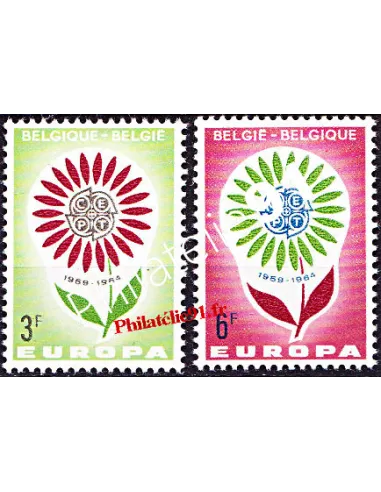 Timbres de BELGIQUE n° 1298 à 1299 - EUROPA 1964