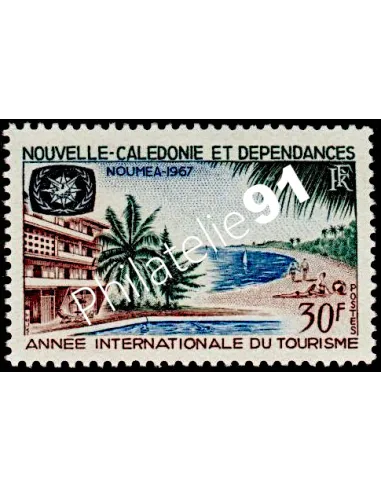 NOUVELLE CALEDONIE n° 339, Année internationale du tourisme, timbres dom tom