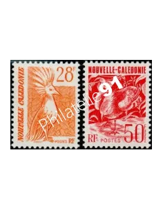 NOUVELLE CALEDONIE, n° 587 à 588, le cagou, collection timbres Dom-Tom