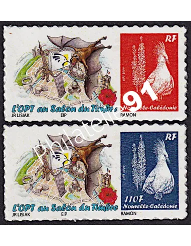 Nouvelle-Calédonie, n° 1102 à 1103, Timbres perso, timbres Dom-Tom