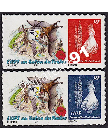 Nouvelle-Calédonie, n° 1102 à 1103, Timbres perso, timbres Dom-Tom