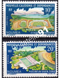 NOUVELLE CALEDONIE, n° 337 à 338, collection timbres Dom-Tom