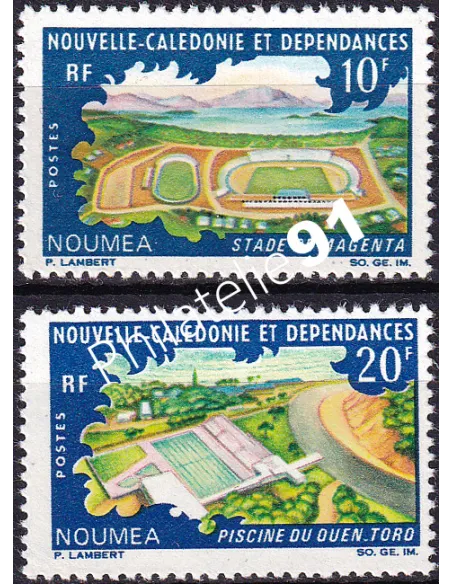 NOUVELLE CALEDONIE, n° 337 à 338, collection timbres Dom-Tom