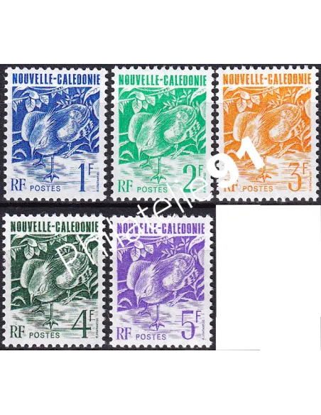 NOUVELLE CALEDONIE, n° 602 à 606, collection timbres Dom-Tom