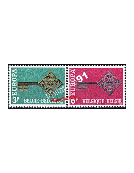 BELGIQUE - n° 1452 à 1453 - EUROPA 1968