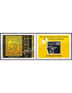 NOUVELLE CALEDONIE, n° 799, avec vignette, timbres Dom-Tom