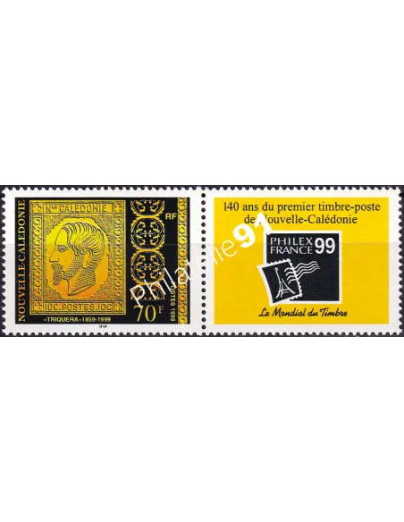 NOUVELLE CALEDONIE, n° 799, avec vignette, timbres Dom-Tom