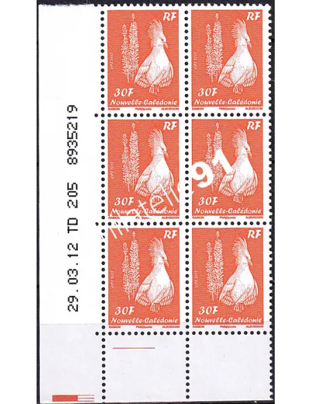 Nelle-Calédonie, Coin daté sur timbre n° 1147 (2012), timbres Dom-Tom