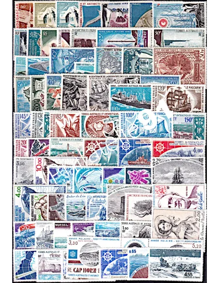 Lot de tous les timbres Poste Aérienne des TAAF **promo