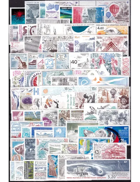 Lot de tous les timbres Poste Aérienne des TAAF **promo