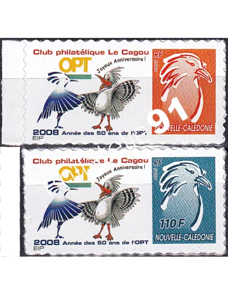 Nouvelle-Calédonie, n° 1051a à 1052a, Timbres perso, timbres Dom-Tom