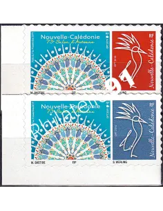 Nouvelle-Calédonie, n° 1381 à 1382, Timbres perso, timbres Dom-Tom