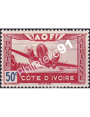 Cote d'Ivoire, PA n° 10 charnière, Timbres colonies françaises