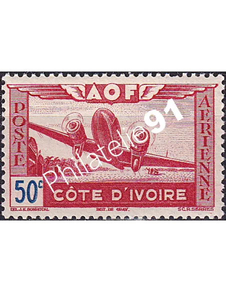 Cote d'Ivoire, PA n° 10 charnière, Timbres colonies françaises
