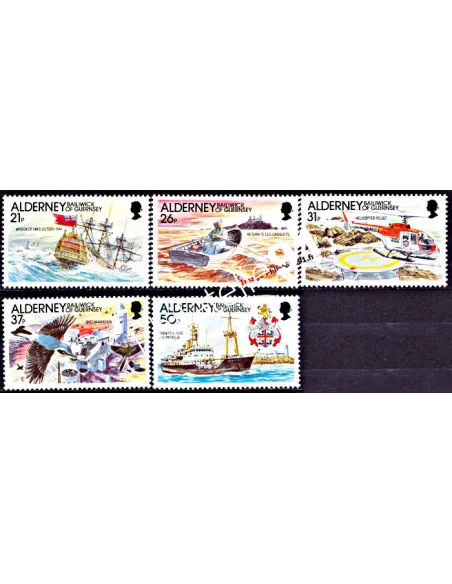 ALDERNEY - n°   49 à 53 - Histoire du phare des casquets