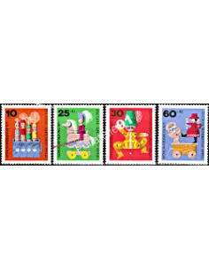 Timbres de BERLIN - n°  374 à 377 - Thématique: Enfance