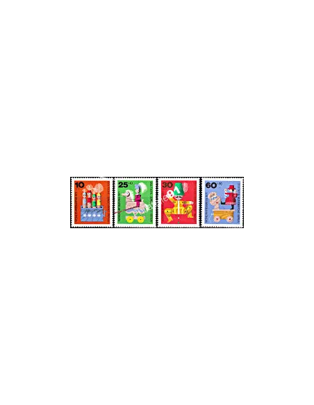 Timbres de BERLIN - n°  374 à 377 - Thématique: Enfance