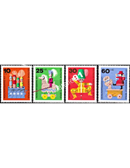 Timbres de BERLIN - n°  374 à 377 - Thématique: Enfance