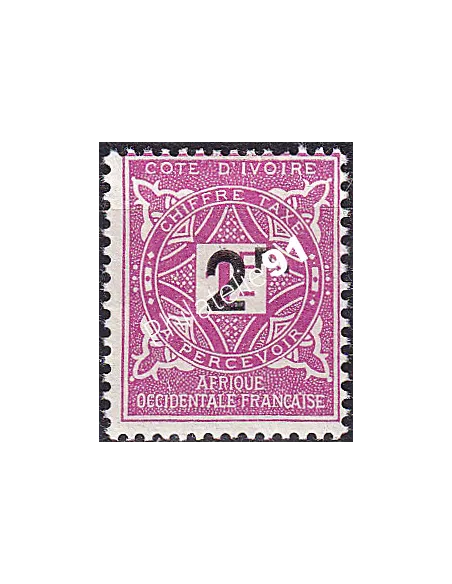 Cote d'Ivoire, Timbre-Taxe n° 17 charnière, Timbres colonies françaises