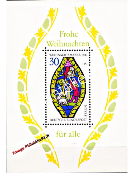 ALLEMAGNE - BERLIN - BF n° 5 - Noël - Vitrail