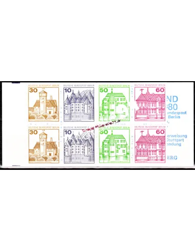 Carnet de Timbres neufs de Berlin n° 575bThématique Chateaux.