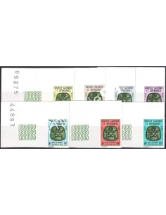 NOUVELLE CALEDONIE, Service n° 14 à 20 ND, timbres Dom-Tom