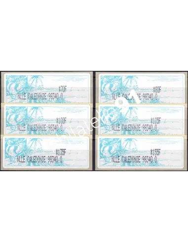 NOUVELLE CALEDONIE, Lot de timbres de distributeurs, Dom-Tom