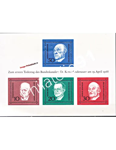 ALLEMAGNE - RFA - BF n°  3  - Konrad Adenauer