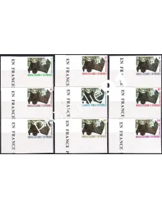 NOUVELLE CALEDONIE, Timbres-Taxe n° 49 à 57 ND, collection timbres Dom-Tom