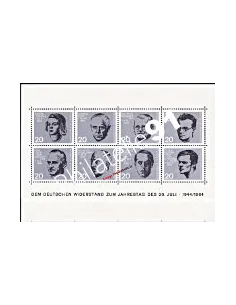 Timbres d’Allemagne - RFA - Bloc n° 2 - Attentat du 20 juillet 1944