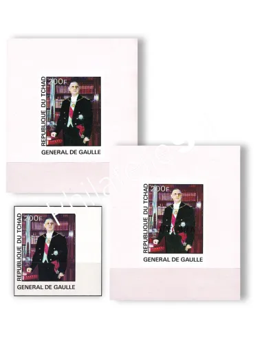 Tchad, n° 328 ND + 2 épreuves, timbres Colonies françaises